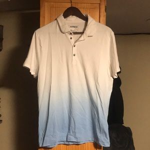 White to blue ombré shirt